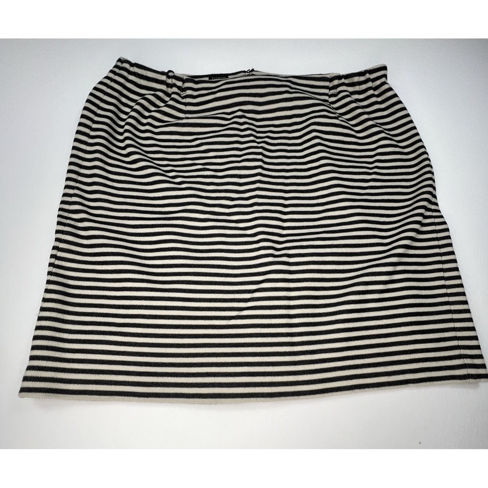 Talbots Black/ White Pencil Skirt Size 22w Side Zip Office Casual Church Career